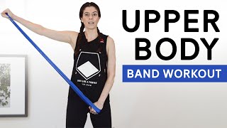 Upper Body Resistance Band Loop Workout Mini Bands [upl. by Ereveneug]