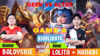 GEEK FAM VS ALTER EGO GAME 2 MPLIDS14  GEEK VS AE GAME 2 HIGHLIGHTS mplids14 mplid fypシ゚viral [upl. by Ennaesor]