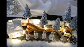 DIY Tannenbäume in einer Winterlandschaft – super einfach – Weihnachts und Winterdeko [upl. by Adiol]