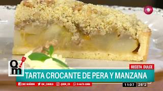 Receta dulce Tarta crocante de pera y manzana [upl. by Lynde]