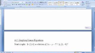 4 1 Plot Points in a Coordinate Plane 4 2 Graph Linear Equations [upl. by Ansev]