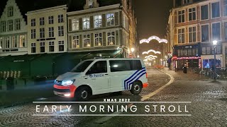 Bruges  Early Morning Stroll  Walkthrough Christmas 2022 DJi Pocket 2 [upl. by Friedrick]