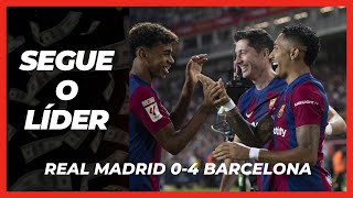 Segue o líder Barcelona goleia dentro do Bernabéu [upl. by Eenahpets480]