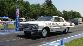 1963 Z11 The Old Reliable Chevy Ride Along at Beaver Springs Dragway and York Muscle Car Reunion [upl. by Hsuk244]