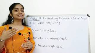 Make It Exclamatory Homework Solutions  Exclamatory Sentences Assertive to Exclamatory EngliTales [upl. by Wordoow]