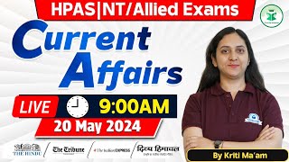 Himachal Daily Current Affairs Quiz amp MCQ  20th May 2024  HPASHASAlliedNT Current Affairs 2024 [upl. by Odrarej491]