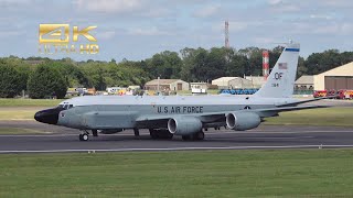 Boeing RC135V from the United States Air Force USAF 6414841 departure at RAF Fairford RIAT 2024 [upl. by Stan]