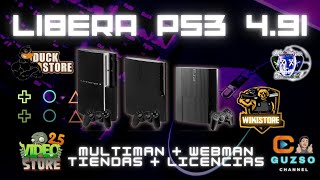 LIBERA TU PS3 491 HEN OFICIAL  MULTIMAN  WEBMAN  4 TIENDAS  LICENCIAS [upl. by Anitsirc]