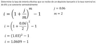 Tasas de interés nominales efectivas y equivalentes  Ejemplo 1 [upl. by Pleione]