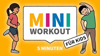 MINI WORKOUT für Kids ohne Geräte amp wenig Platz  vlamingo [upl. by Apollus]