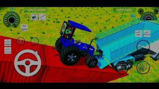 truck loaded in tractor trolley 🚎🚧😱 truck dumper dj racing games gaming gameplay [upl. by Birck]