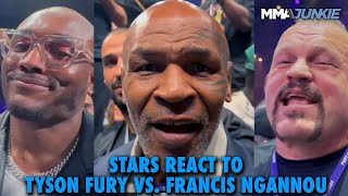 Mike Tyson Kamaru Usman Roberto Duran amp More React to Tyson Fury vs Francis Ngannou Decision [upl. by Ettelimay]