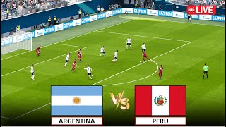 🔴Live  Argentina vs Peru I World Cup Qualification CONMEBOL I Full Match Live I eFootball Pes 21 [upl. by Lienad]