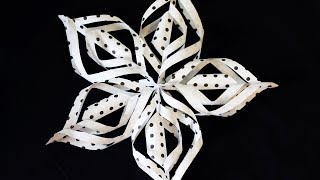 折り紙で「立体的な雪の結晶」折り方Origami quot3D snow crystalquot How to fold [upl. by Reiss]