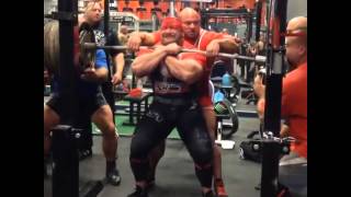 Derek Kendall 373 kg 825 lb Front Squat Record [upl. by Marcile]