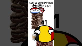 ☕ Rush E  Top 10 Countries Drink the Most Coffee countryballs memes animation coffee rushe [upl. by Anawad]