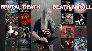 Brutal Death Metal VS Death N Roll Ultimate Guitar Riffs Battle [upl. by Elwina]