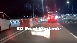 2may2024 causeway red tesla smash into road barrier on the bridge [upl. by Akoyin]