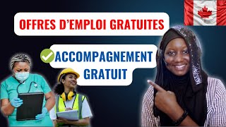 ALERTE OFFRES DEMPLOI GRATUITE et Accompagnement gratuit  Immigration Canada [upl. by Nelyahs568]