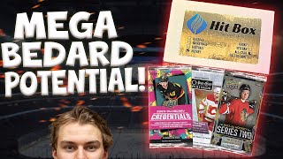 BIG TIME Bedard Chases Opening the November Hit Box Hockey Cards Allstar Subscription Box [upl. by Aggappera]