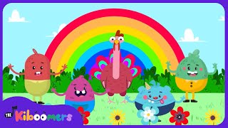 Thanksgiving Turkey Song  The Kiboomers Preschool Songs for Circle Time  Learn Colors [upl. by Nnovahs]