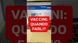 DIRITTOINPILLOLE  VACCINI QUANDO FARLI [upl. by Nidak372]