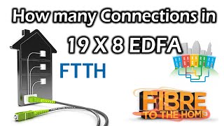 How many FTTH connections can be made on a 19 X 8 EDFA  PON WDM EYDFA EDFA  Fiber to Home [upl. by Kapor]