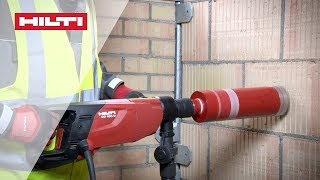 HOW TO use Hilti DD 150 coring tool for handheld dry drilling in masonry [upl. by Dorey712]