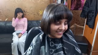 💇Mom forced her daughter to get a bob haircut so that she could manage easily in school💇❤ [upl. by Aztinay]