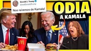 Biden luce MUY FELIZ tras anunciar DESAYUNO con Trump 🤣 Nadie quiere a Kamala [upl. by Oiramd]