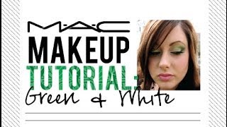 MAC Makeup Tutorial Green and White [upl. by Vitoria]