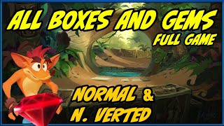 Crash Bandicoot 4  All Boxes and Hidden Gems FULL GAME Normal amp N Verted [upl. by Yerga]