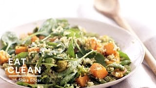 Roasted Butternut Squash Quinoa Bowl  Eat Clean with Shira Bocar [upl. by Yretsym]