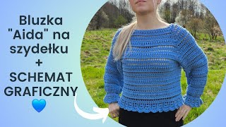 Bluzka na szydełku quotAidaquot cz13  SCHEMAT GRAFICZNY Karolina Szydełko [upl. by Boone]