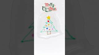 Draw Christmas tree but in water kids easy drawing kids easydrawing christmas merrychristmas [upl. by Davies]