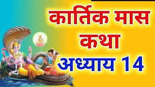 कार्तिक मास कथा  अध्याय 14  Kartik Maas Ki Katha Day14  kartik mahatmya adhyay 14 [upl. by Sixela247]