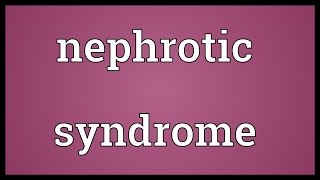 Nephrotic syndrome Meaning [upl. by Terbecki256]