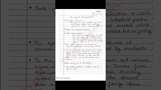 The age of industrialisation  Class 10 history handwritten notes  Ncert  Cbse  Bseb  shorts [upl. by Dag746]