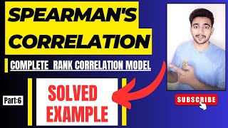 Spearmans Correlation Solved Example  Statistics Rank correlation Solved question [upl. by Peony]