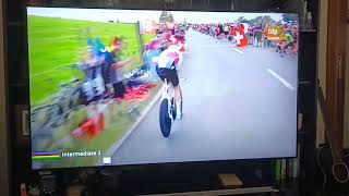 El tonto de turno en la CRI del campeonato del mundo de ciclismo masculina [upl. by Anotyal]