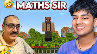 My Maths Teacher Playing Minecraft for First Time [upl. by Esiuol]