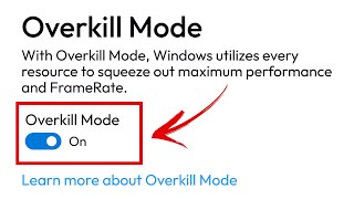 Turn On OVERKILL Mode  Play Games at Higher FPS amp No LAG [upl. by Zahc390]