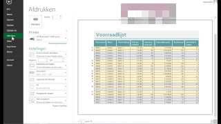 Excel 2013 document afdrukbaar maken in Excel [upl. by Jareen20]