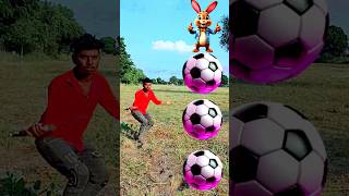 Rotating football to rabbit cat elephant koyal funny magical vfx video shortsbeta funny [upl. by Ynnattirb907]