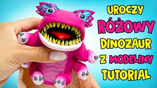 Robimy uroczego różowego dinozaura  Praca z modeliną [upl. by Esila]