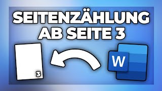 Word Erste Seite Deckblatt ohne Seitenzahl  ab Seite 3 mit 1 beginnen Tutorial [upl. by Zaremski427]