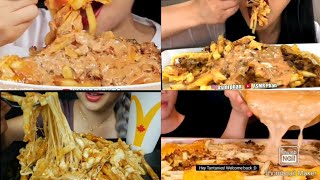 ASMR EATING ANIMAL STYLE FRIES  tastyycheese [upl. by Anirtik]