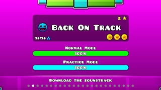 Back On Track  Geometry Dash  No Coins [upl. by Alexandros439]