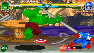 Captain America shielded super soldier vs Incredible Hulk superior jump marvel superheroes gameplay [upl. by Nikral392]