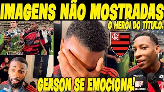 IMAGENS NÃO MOSTRADAS GERSON SE EMOCIONA NA FESTA DO TÍTULO DA COPA DO BRASIL DO FLAMENGO [upl. by Rosner]